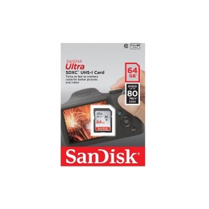 کارت حافظه SDXC مدل Ultra UHS-I کلاس 10 استاندارد UHS-I سرعت 80MBs ظرفیت 64 گیگابایت