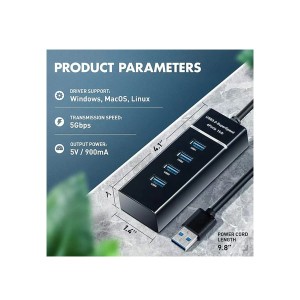 هاب 4 پورت USB 3.0 شارک مدل TURBO SPEED.jpg