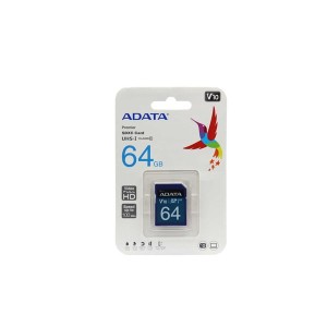 کارت حافظه‌ SDXC ای دیتا مدل Premier V10 کلاس 10 استاندارد UHS-I U1 سرعت 100MBps ظرفیت 64 گیگابایت