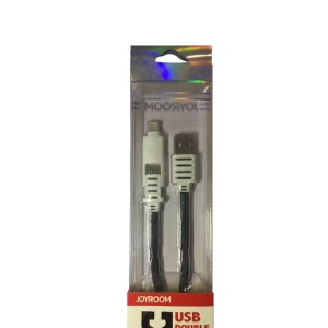 کابل تبدیل USB به microUSB و لایتنینگ جی روم مدل JR-S316319 به طول 1 متر