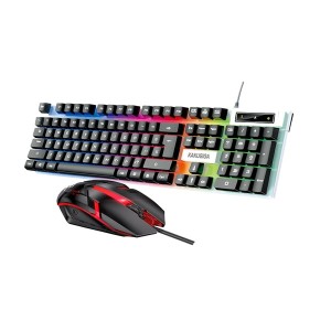 کیبورد و ماوس گیمینگ با سیم کاکو مدل KAKU KSC-734
