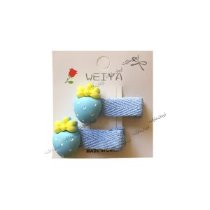 گیره موی فانتزی طرح توت فرنگی (پک دوتایی)