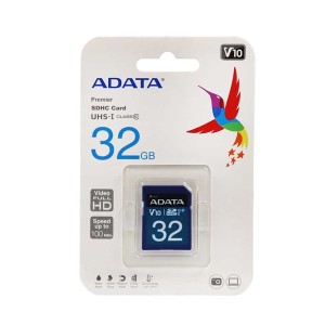 کارت حافظه SDXC ای دیتا مدل Premier V10 کلاس 10 استاندارد UHS-I U1 سرعت 100MBps ظرفیت 32 گیگابایت