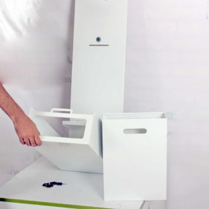 پکیج مخزن دستمال و سطل زباله روکار (سفید) مدل 4100