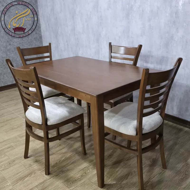 میز و صندلی ناهارخوری 4 نفره کیان با صندلی اتریشی کد 1614