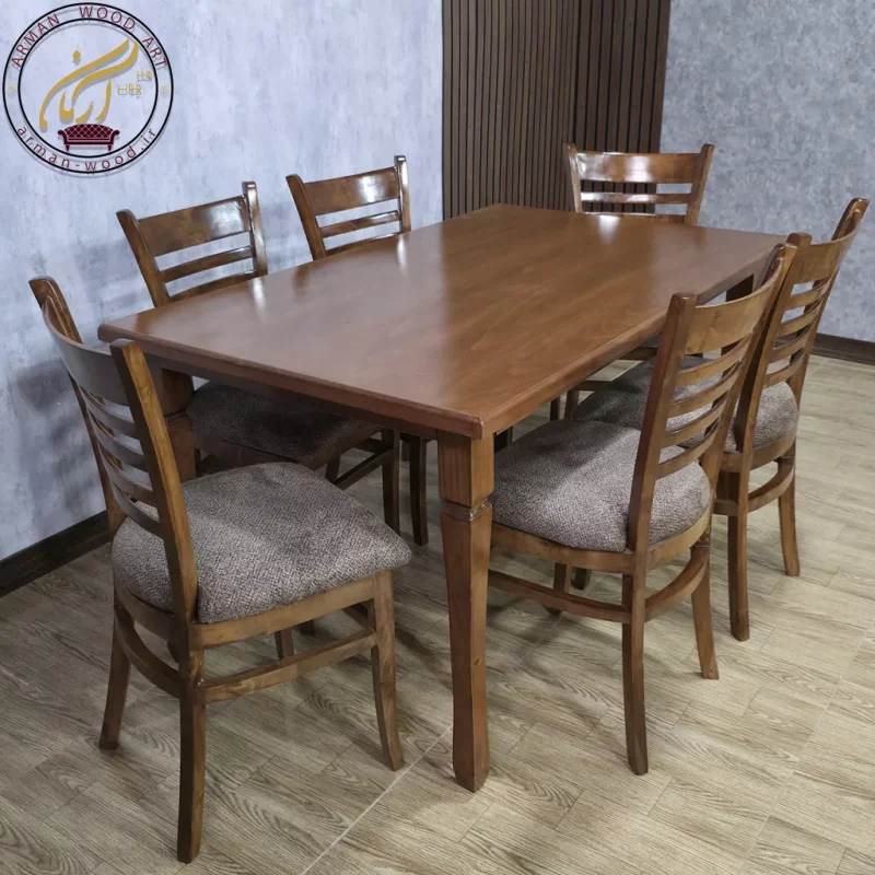 میز و صندلی ناهارخوری ناهید و اتریشی 6نفره کد 1615
