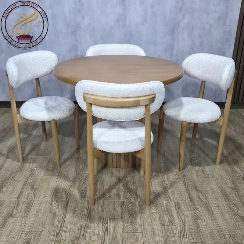 میز ناهار خوری صندلی نوبل و میز سبدی 4 نفره کد 1616