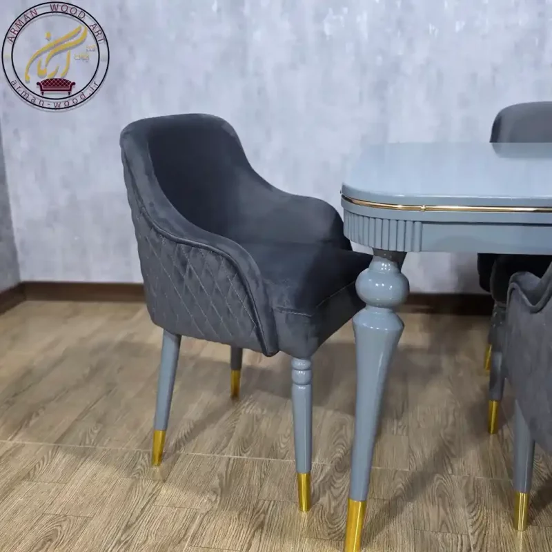 میز ناهارخوری چوبی ۶ نفره مدل جیکا – طراحی مدرن-کد 1625