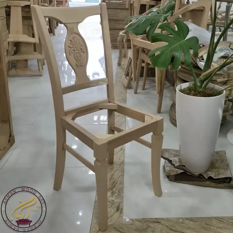 صندلی خام چوبی مدل گلدیس-کد 1626