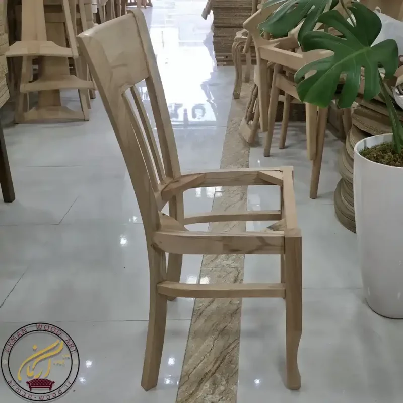 صندلی خام چوبی مدل رویال - کد1635