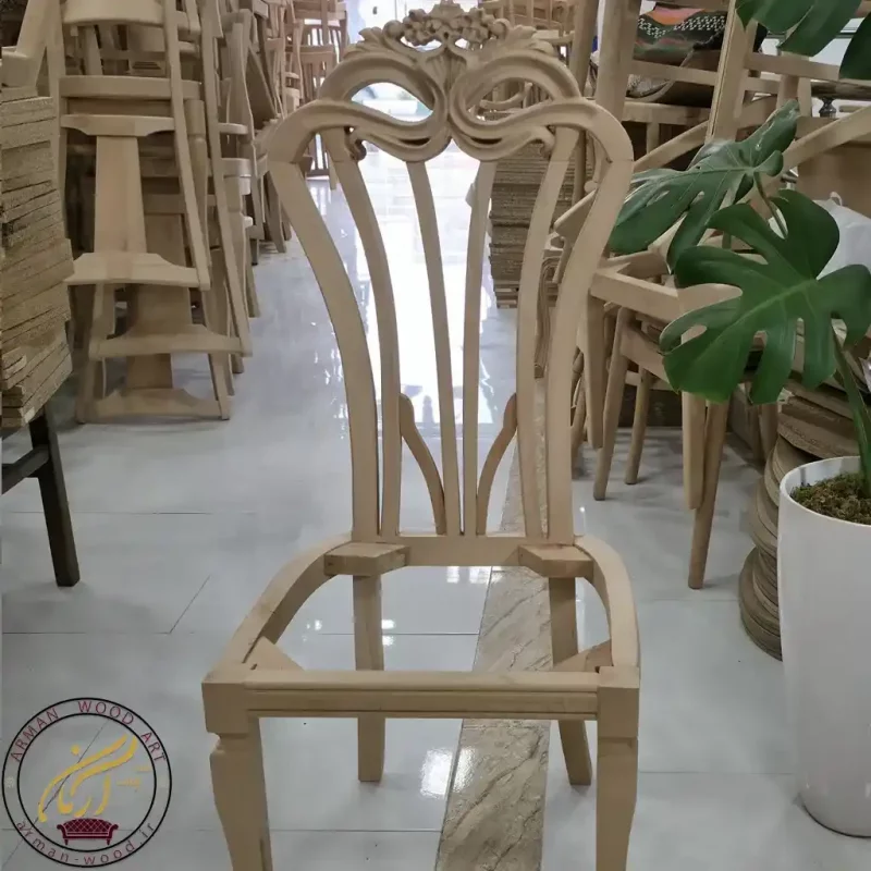 صندلی منبتی مدل ملکه راش خام کد 198