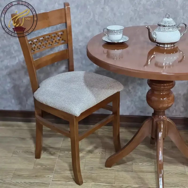 میز ناهار خوری 2 نفره گرد مدل گلدانی  - 1643