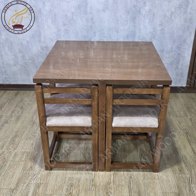 میز ناهارخوری کم جا مربع-1652