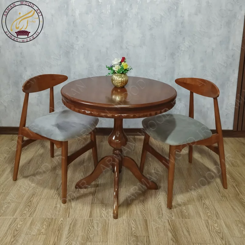 میز گرد خاطره چوبی-1655