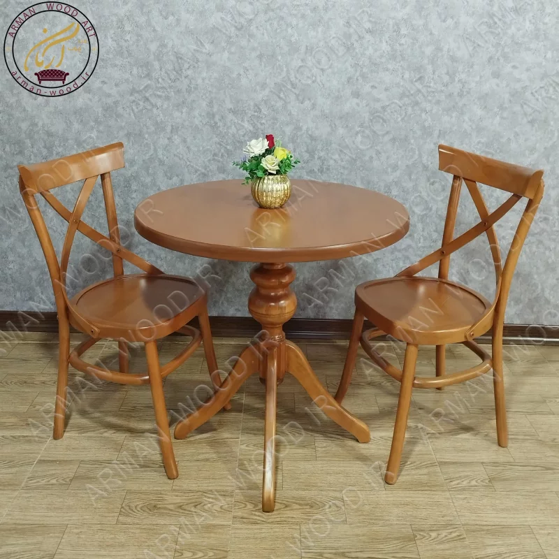 میز خاطره با صندلی لهستانی پشت ضربدری-1660