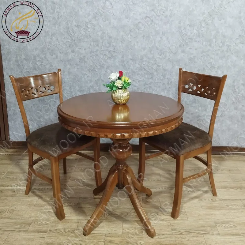 میز خاطره چوبی با صندلی المپیک-1661