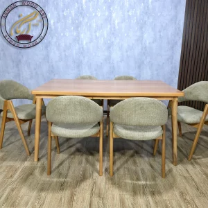 میز و صندلی ناهار خوری ۶ نفره چوب راش و توسکا