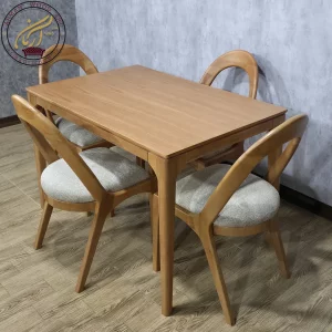 میز ناهار خوری 4 نفره مدل نوین با صندلی میلاد 1612