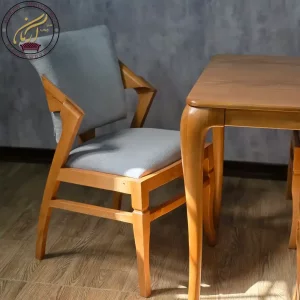 ست میز ناهارخوری چهار نفره مدل پرومکس و صندلی پیچک پلاس - کد 1640