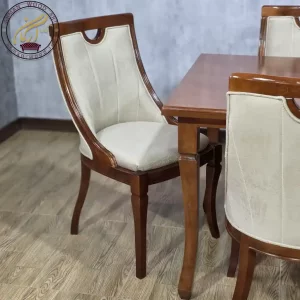 میز ناهارخوری کلاسیک مدل ناهید و صندلی پیچک داگلاس - کد 1641
