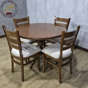 ناهار خوری ۴ نفره صندلی پازل و میز گلدانی