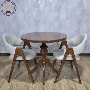 میز ناهار خوری کمجا دو نفره ست صندلی نیلیا و میز گلدانی - کد 1649