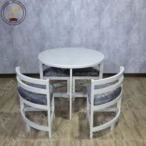 میز ناهارخوری کم جا گرد