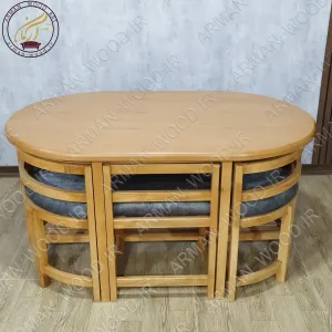 میز کمجا بیضی6نفره