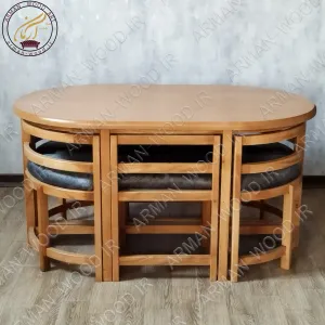 میز کمجا بیضی6نفره