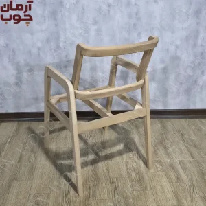 نمای پشت صندلی چوبی خام مدل استانبول