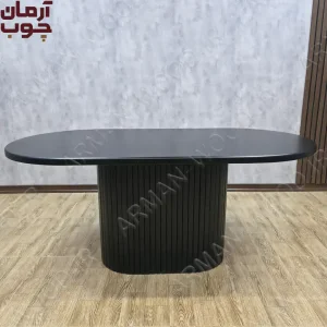 میز ناهار خوری مشکی مات مدل سبدی