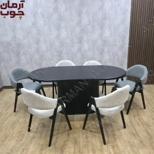 میز ناهار خوری مشکی مات