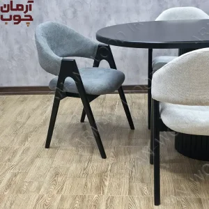 میز ناهار خوری مشکی مات مدل سبدی و نیلیا