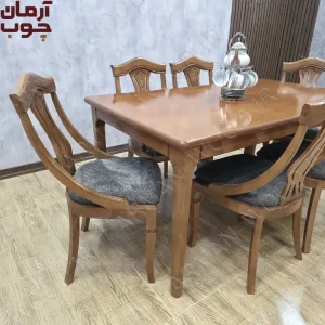 میز ناهارخوری 6 نفره چوبی مدل سناتور و دیپلمات