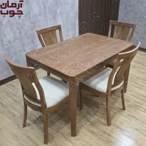 میز ناهارخوری 4 نفره چوبی مدل مارال و پیکاسو