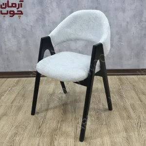 صندلی ناهار خوری چوب راش مدل نیلیا مشکی مات