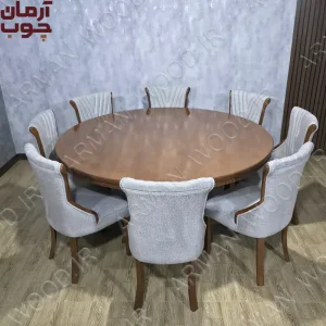 میز ناهار خوری ۸ نفره چوبی ایفل