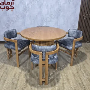 میز ناهارخوری 4 نفره چوب راش مدل اچ (ونوس)