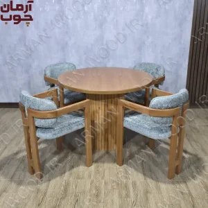 میز ناهارخوری 4 نفره چوب راش مدل اچ (ونوس)