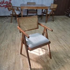 صندلی میز ناهارخوری پشت حصیری