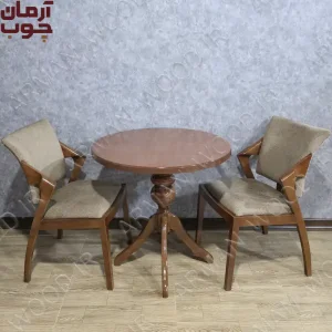 میز ناهارخوری 2 نفره چوبی پیچک پلاس