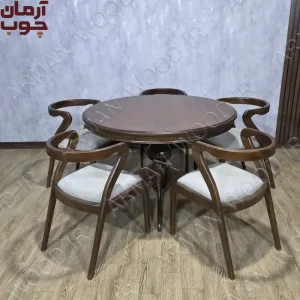 میز ناهار خوری چوبی 5 نفره مدل فارماتون