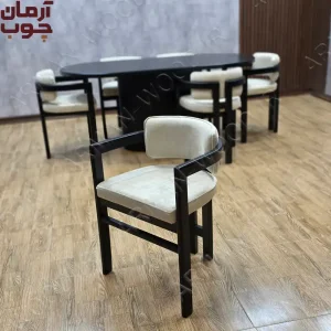 صندلی ناهار خوری مدل اچ مشکی