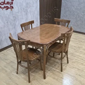 خرید میز و صندلی لهستانی ۴ نفره مدل 5 تیره