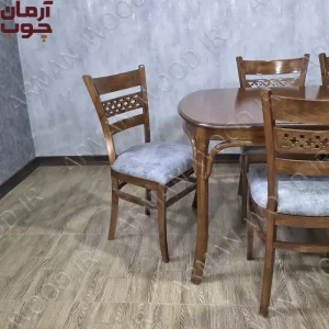 میز ناهارخوری 6 نفره چوبی مدل لهستانی و پازل