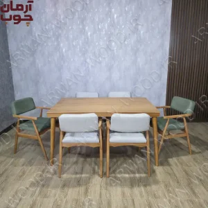 میز ناهارخوری 6 نفره چوبی ریپک