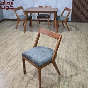 میز ناهارخوری ۴ نفره چوب راش  تفنگی و دیاموند