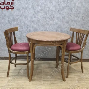 میز ناهار خوری دو نفره چوبی لهستانی