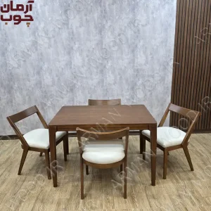 میز غذاخوری 4 نفره چوب راش دیاموند
