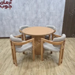 میز ناهارخوری 4 نفره چوب راش مدل اچ (ونوس)